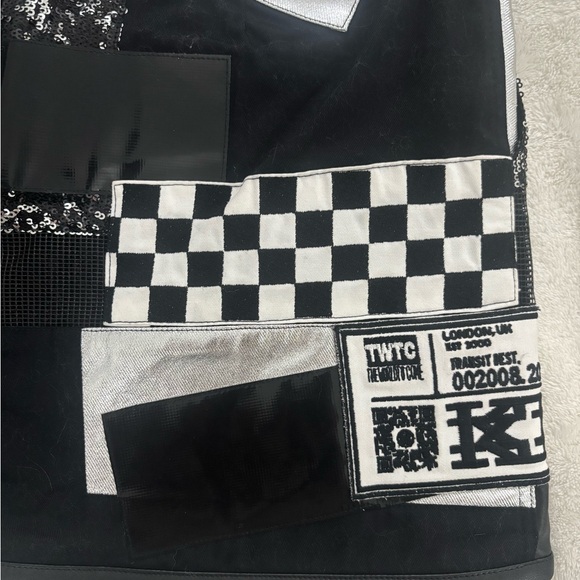 KTZ Multi-Fabric Patchwork Mini Skirt RARE Medium NWT Designer KOTON TO ZAI - Picture 6 of 13